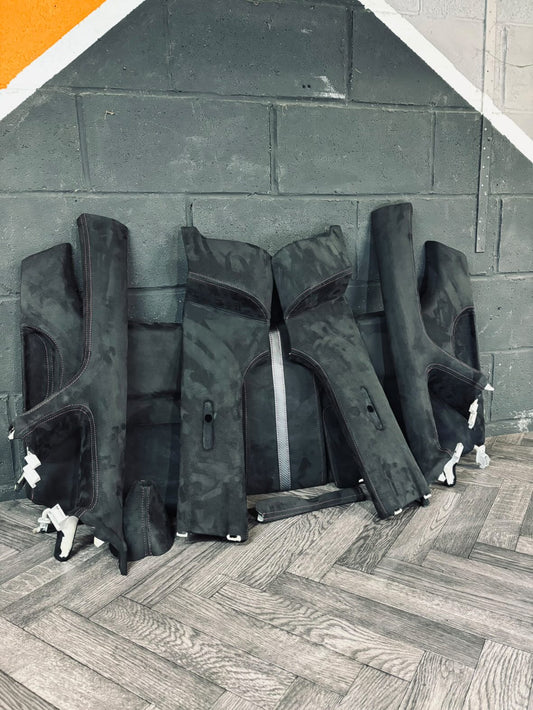 Volkswagen Caddy MK3/4 WERKS KIT Black Milano Suede/Blackberry Stitch/Carbon