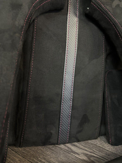 Volkswagen Caddy MK3/4 WERKS KIT Black Milano Suede/Blackberry Stitch/Carbon