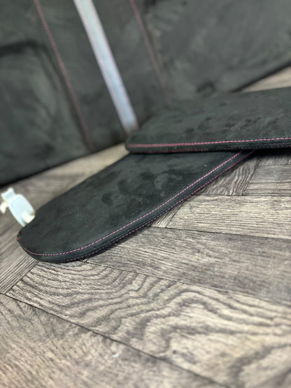 Volkswagen Caddy MK3/4 WERKS KIT Black Milano Suede/Blackberry Stitch/Carbon