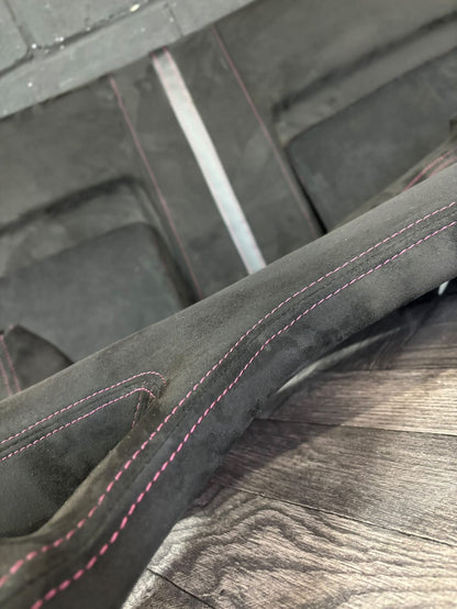 Volkswagen Caddy MK3/4 WERKS KIT Black Milano Suede/Blackberry Stitch/Carbon