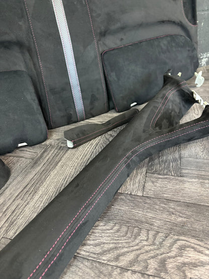 Volkswagen Caddy MK3/4 WERKS KIT Black Milano Suede/Blackberry Stitch/Carbon