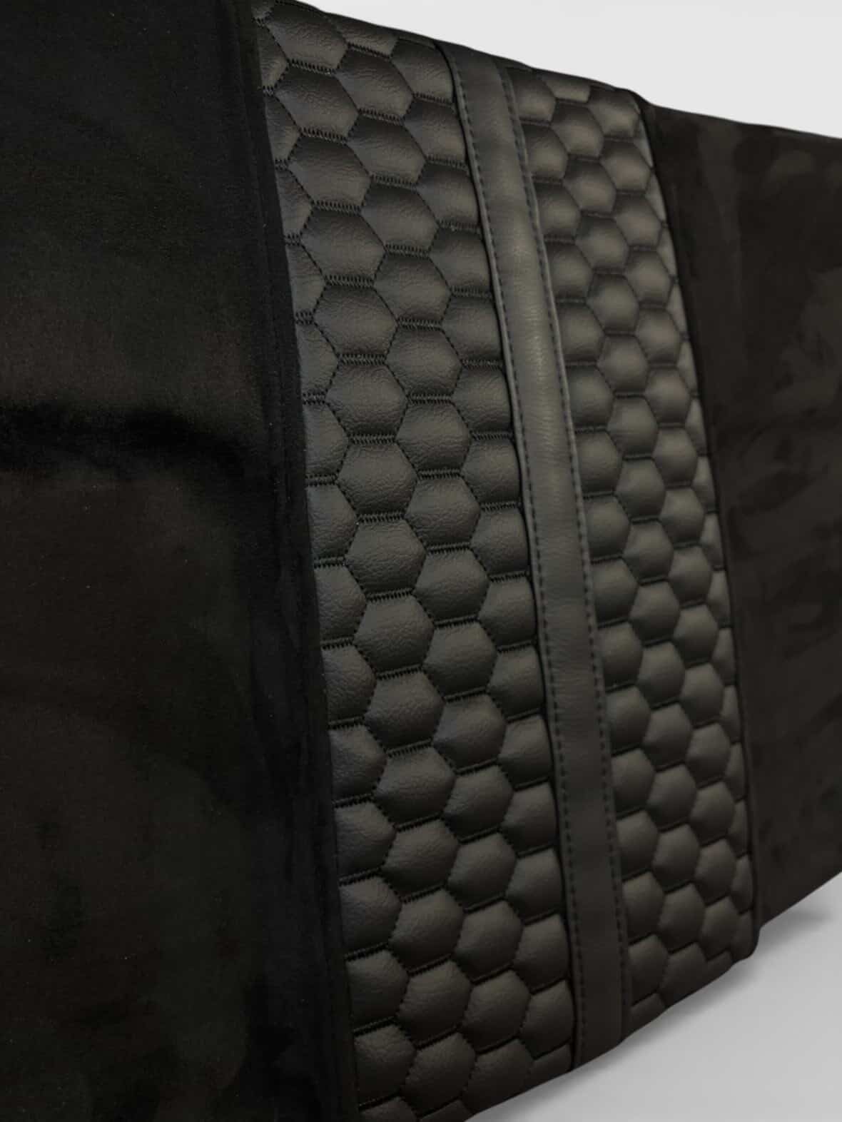 Volkswagen Caddy MK3/4 Black Suede/Honeycomb Stitch Roof Shelf Cover